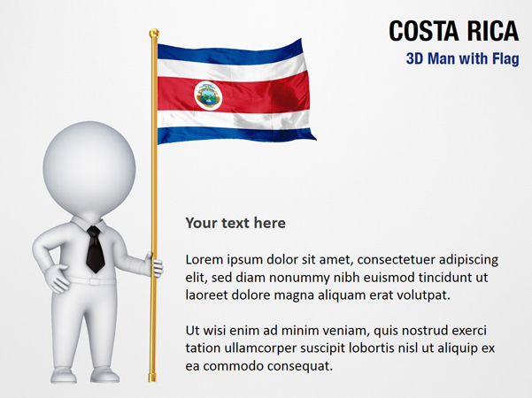 3D Man with Costa Rica Flag
