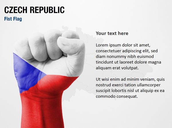 Czech Republic Fist Flag