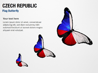 Czech Republic Flag Butterfly