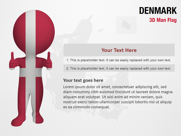 Denmark 3D Man Flag