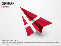 Paper Plane with Denmark Flag