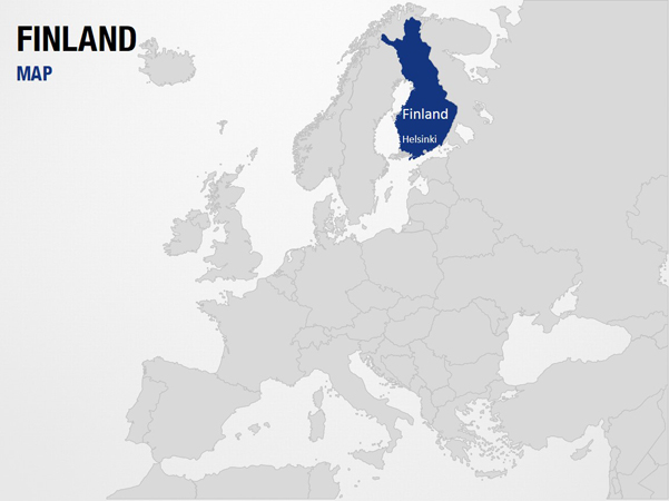 Finland on World Map