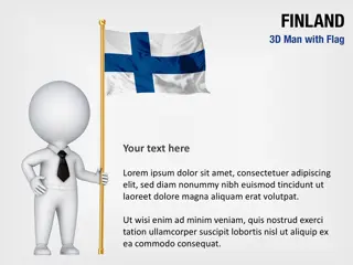 3D-Mann mit Finnland-Flagge