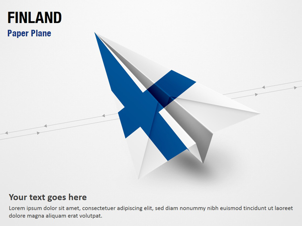 Paper Plane with Finland Flag