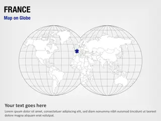 Frankreich Karte auf Globus