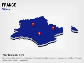 Frankreich 3D-Karte