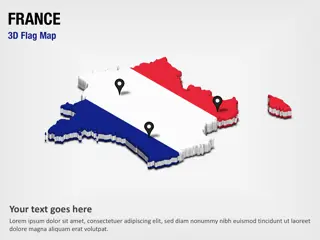 Mapa de Sección 3D con Bandera de Francia