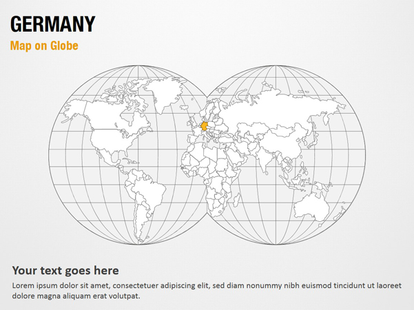 Germany Map on Globe