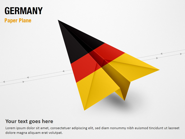Paper Plane with Germany Flag
