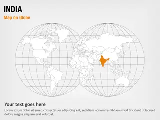 Indien Karte auf Globus