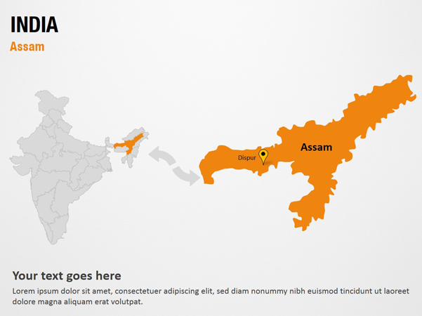 Assam India Map Slide