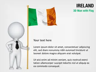 3D Mann mit Irland Flagge