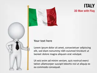 3D Mann mit Italien Flagge