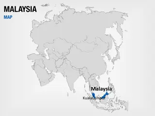 Malaysia auf der Weltkarte