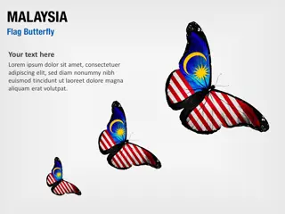 Malaysia Flagge Schmetterling