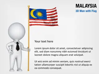 3D-Mann mit Malaysia-Flagge