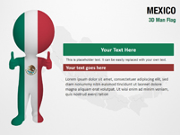 Mexico 3D Man Flag