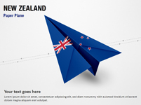 Paper Plane with New Zealand Flag