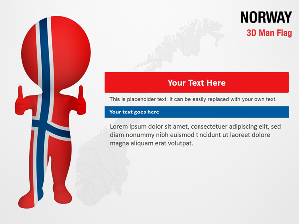 Norway 3D Man Flag