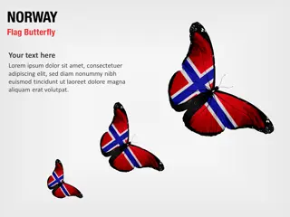 Norwegen Flagge Schmetterling