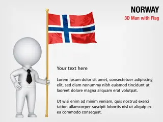 3D Mann mit norwegischer Flagge