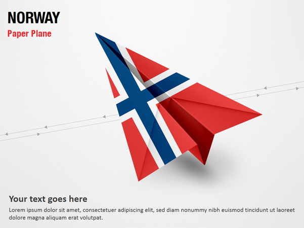 Paper Plane with Norway Flag