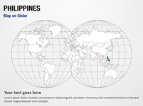 Philippines Map on Globe