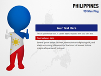 Philippines 3D Man Flag
