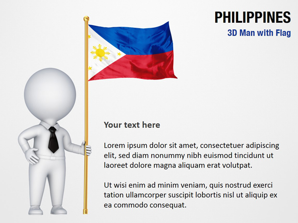 3D Man with Philippines Flag
