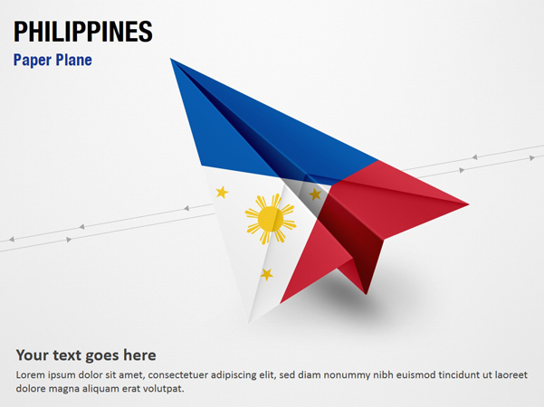 Paper Plane with Philippines Flag