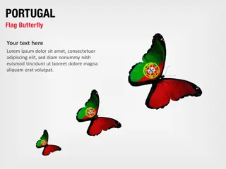 Portugal Flagge Schmetterling