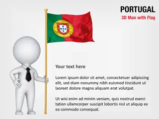 3D Mann mit Portugal Flagge