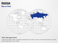 Russia Map on Globe