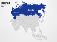 Russia on World Map