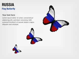 Russland Flagge Schmetterling