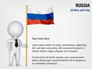 3D-Mann mit Russland-Flagge