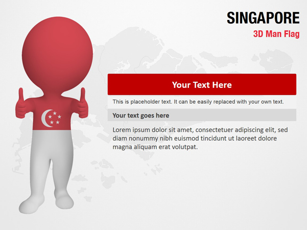 Singapore 3D Man Flag