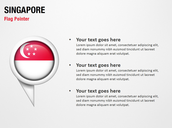 Singapore 3D Flag Pointer