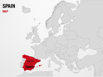 Spain on World Map