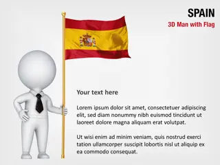 3D Mann mit Spanien Flagge