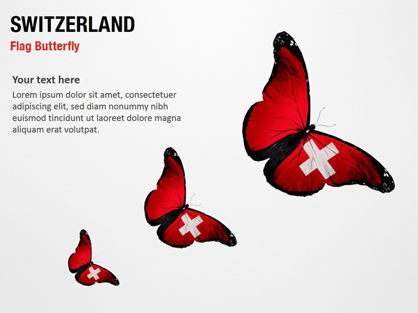 Switzerland Flag Butterfly