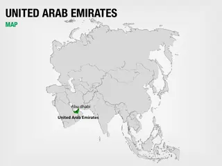 Vereinigte Arabische Emirate auf der Weltkarte