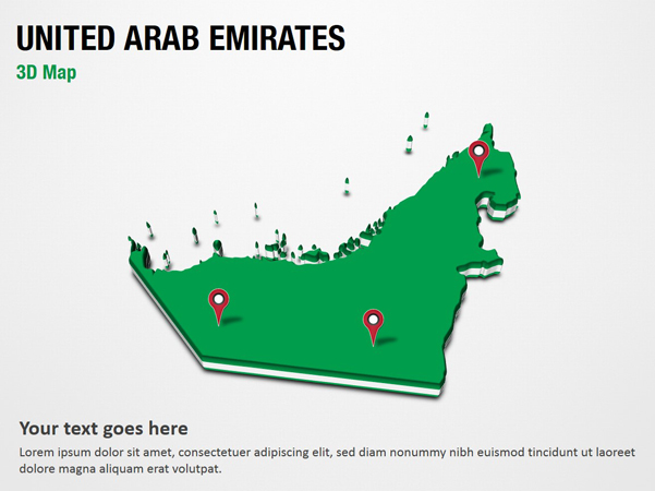 United Arab Emirates 3D Map