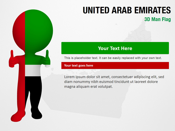 United Arab Emirates 3D Man Flag