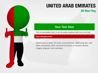 Vereinigte Arabische Emirate 3D Mann Flagge