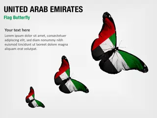 Vereinigte Arabische Emirate Flagge Schmetterling