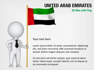 3D Mann mit Flagge der Vereinigten Arabischen Emirate