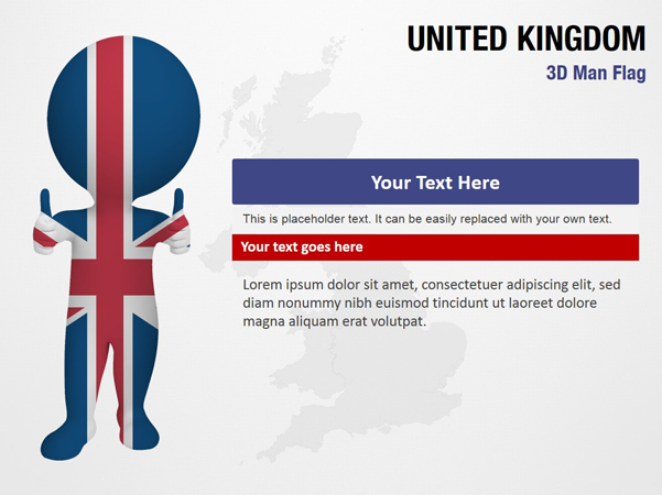 United Kingdom 3D Man Flag