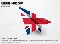 Paper Plane with United Kingdom Flag