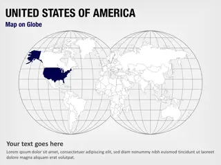 Vereinigte Staaten von Amerika auf dem Globus